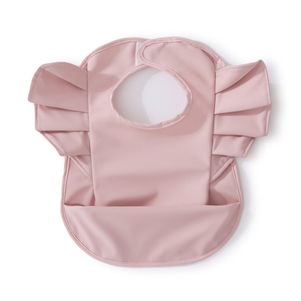 pu baby bibs wings pink